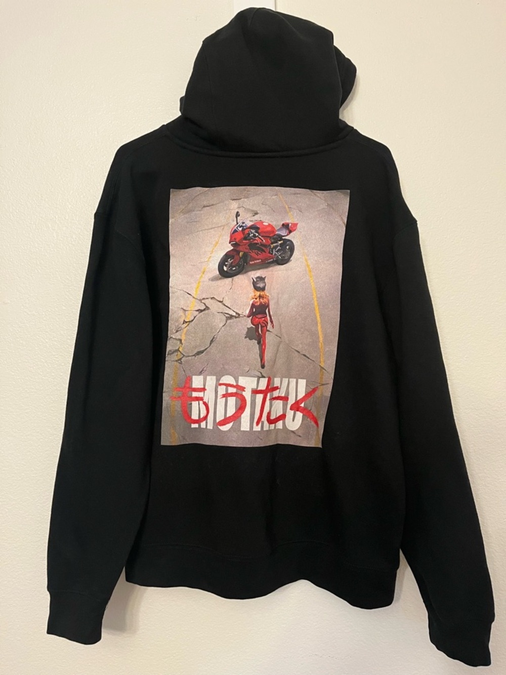 Lane Seven Motaku Hoodie Black Anime Car Motorcycle Graphic Size L